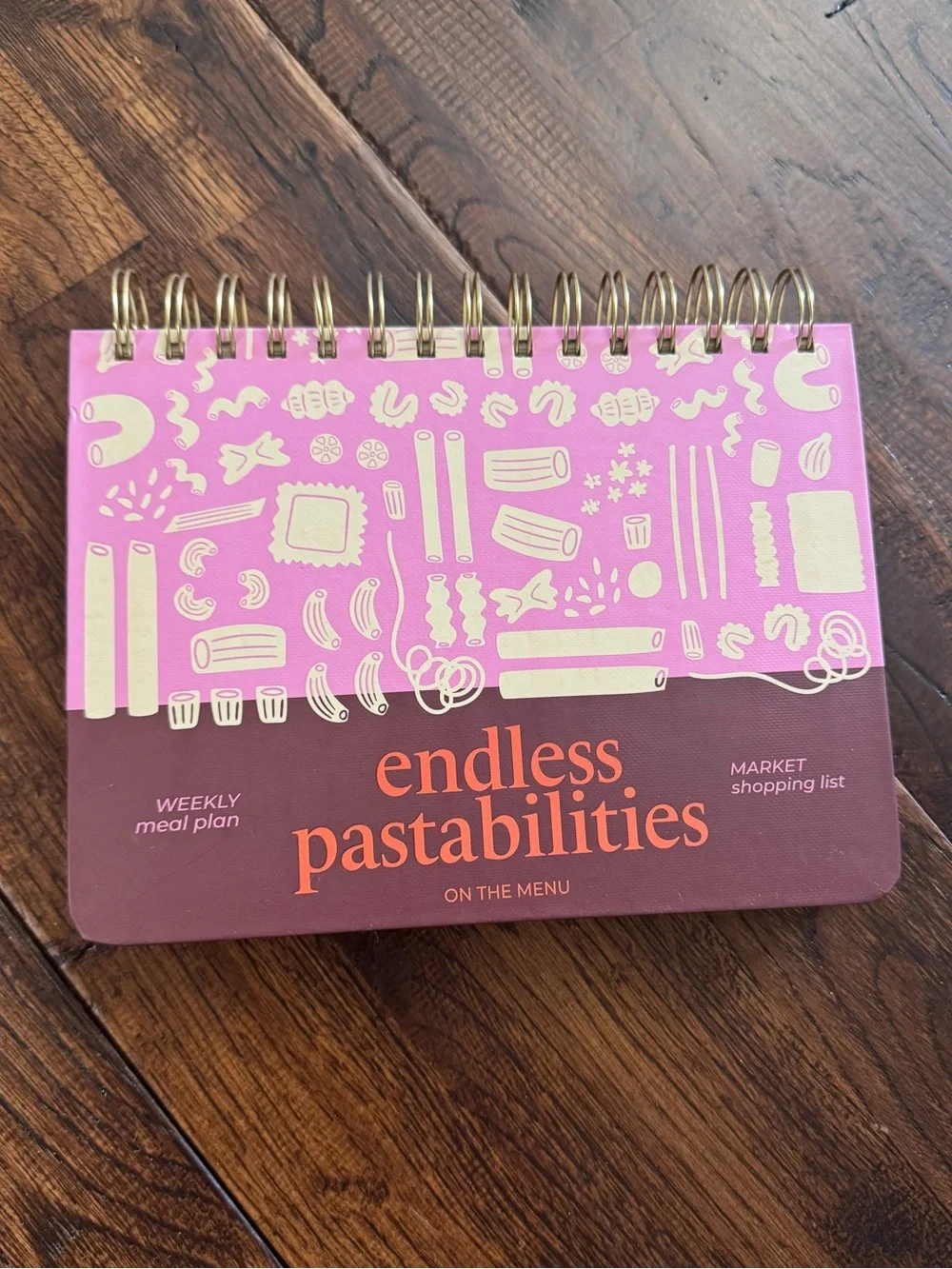 U Style Endless Pastabilities Spiral Meal Planner - Pink & Burgundy